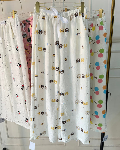 Cute Print Summer Pants with Pockets